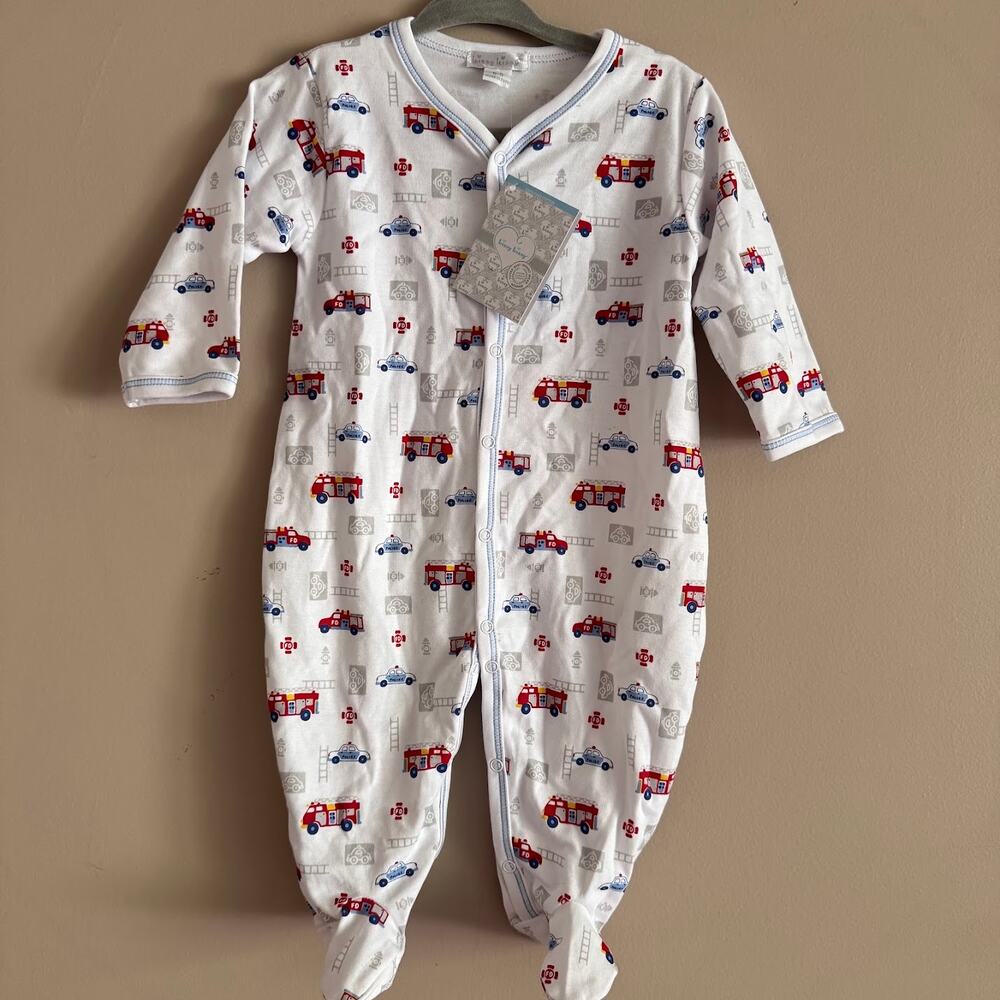 Kissy Kissy Rescue Team Footie Print Pajamas 6-9 Month Baby New Firetruck